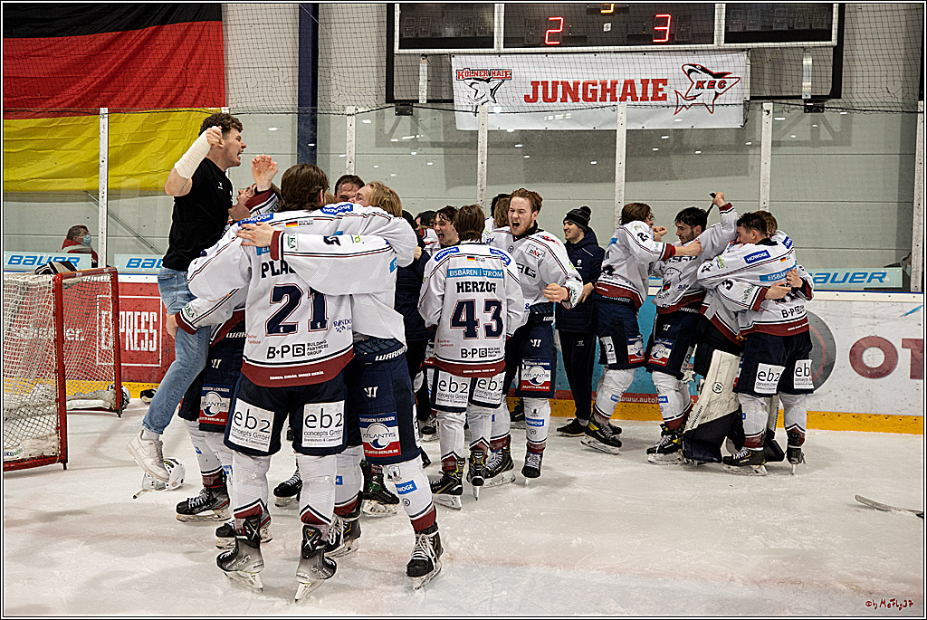 U20-DNL Meisterschaftsfinale;  Koelner Junghaie - Eisbaeren Juniors Berlin; Koeln, 27.03.2022